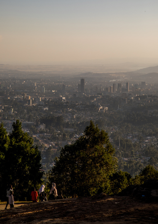 A panoramic view of the town from Entoto mountain, Addis Ababa Region, Addis Ababa, Ethiopia