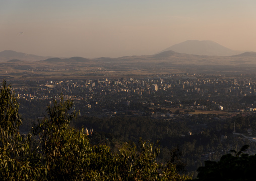 A panoramic view of the town from Entoto mountain, Addis Ababa Region, Addis Ababa, Ethiopia