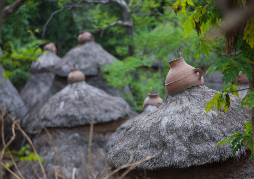 Roofs Of Konso Tribe Houses, Omo Valley, Ethiopia