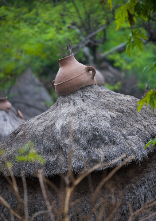 Roofs Of Konso Tribe Houses, Omo Valley, Ethiopia