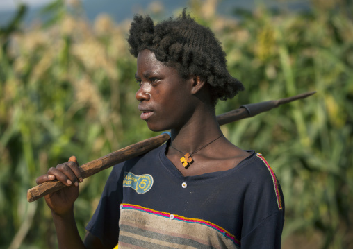 Darashe tribe woman with traditional hairstyle, Omo valley, Ethiopia