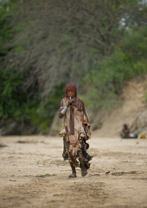 Hamer Tribe Woman During Bull Jumping Ceremony, Turmi, Omo Valley, Ethiopia