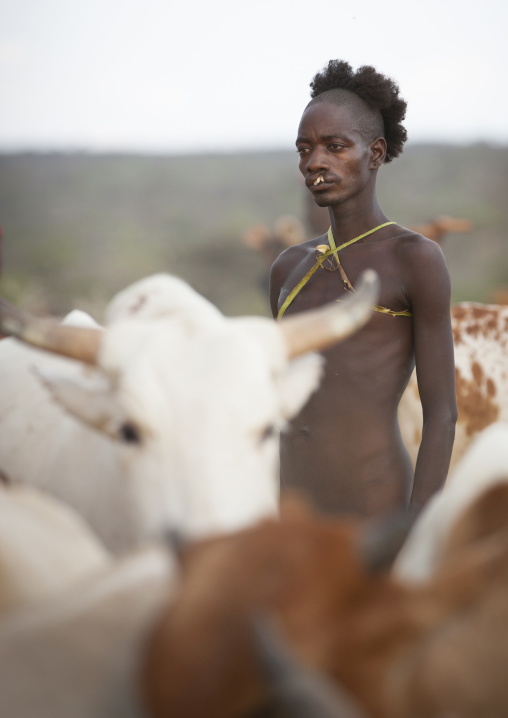 Hamer Jumper During Bull Jumping Ceremony, Turmi, Omo Valley, Ethiopia