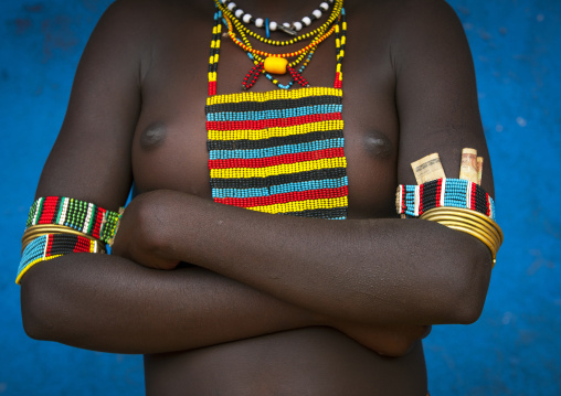 Bana Tribe Girl Chest, Dimeka, Omo Valley, Ethiopia