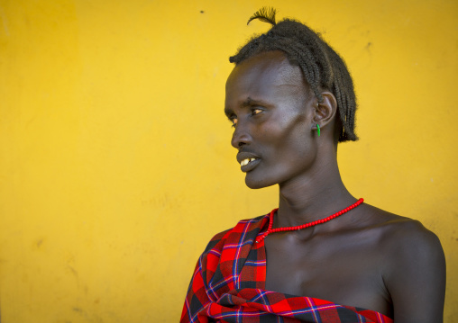 Dassanech Tribe Man, Omorate, Omo Valley, Ethiopia