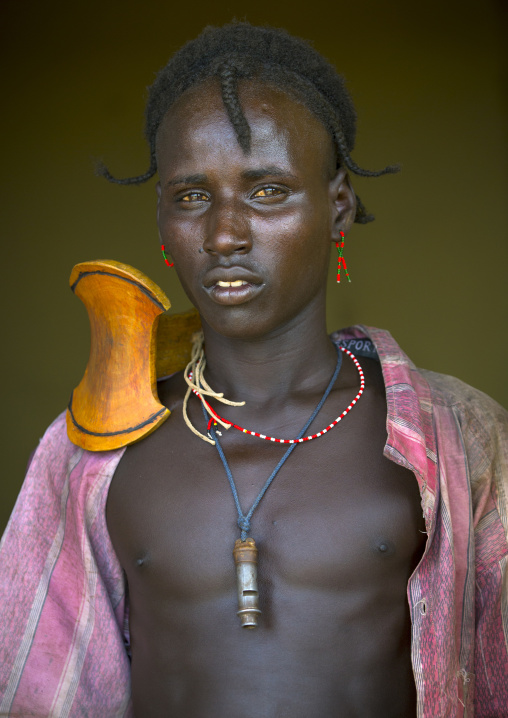 Dassanech Tribe Man, Omorate, Omo Valley, Ethiopia