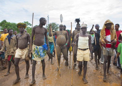 Bodi Tribe Fat Men During Kael Ceremony, Hana Mursi, Omo Valley, Ethiopia