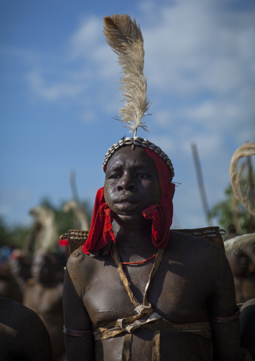 Bodi Tribe Fat Men During Kael Ceremony, Hana Mursi, Omo Valley, Ethiopia