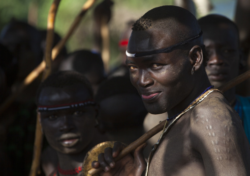 Bodi Tribe People Celebrating The Kael Ceremony, Hana Mursi, Omo Valley, Ethiopia