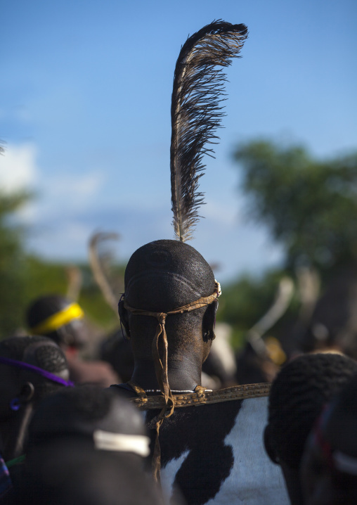 Bodi Tribe Fat Men During Kael Ceremony, Hana Mursi, Omo Valley, Ethiopia