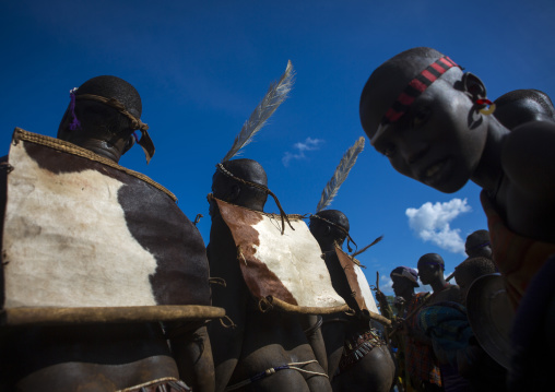 Bodi Tribe Fat Men During Kael Ceremony, Hana Mursi, Omo Valley, Ethiopia