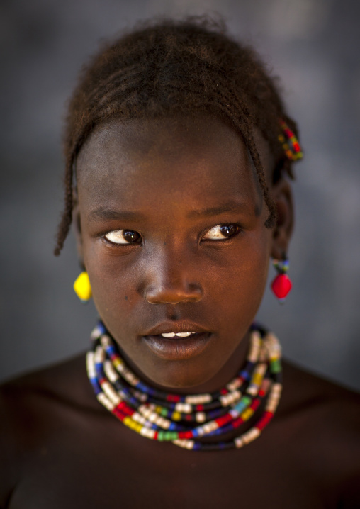 Dassanech Tribe Girl, Omorate, Omo Valley, Ethiopia