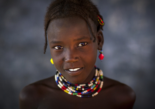 Dassanech Tribe Girl, Omorate, Omo Valley, Ethiopia