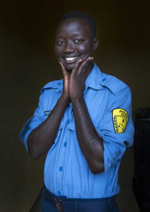 Miss Anna, A Police Woman, Hana Mursi, Omo Valley, Ethiopia