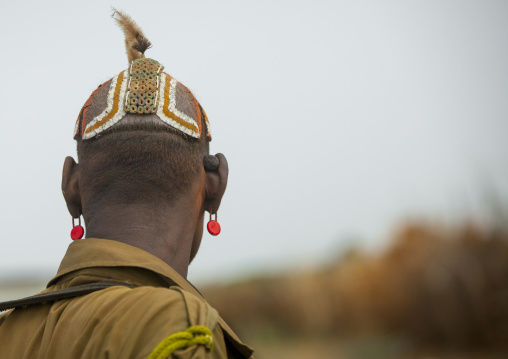 Dassanech Tribe Men With Clay Buns On The Head, Omorate, Omo Valley, Ethiopia