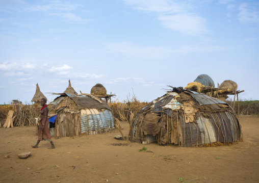 Dassanech Huts, Omorate, Omo Valley, Ethiopia