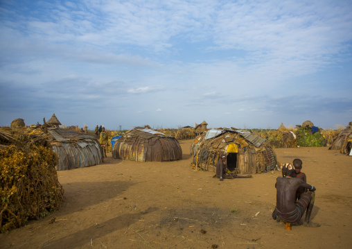 Dassanech Huts, Omorate, Omo Valley, Ethiopia