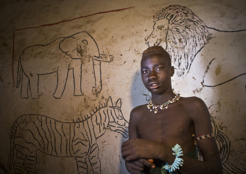 Mursi Tribe Boy In A School, Mago Park, Omo Valley, Ethiopia