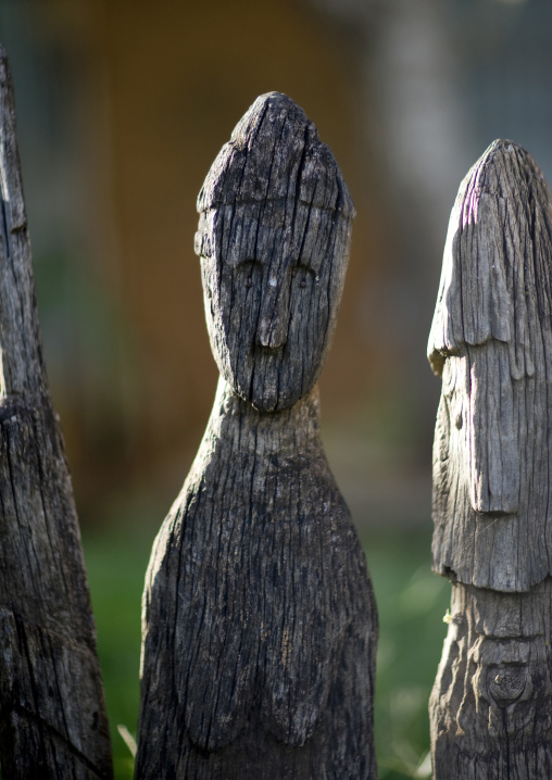 Konso Wagas Statues Representing Dead Konso Tribe Chiefs Or Heros, Omo Valley, Ethiopia