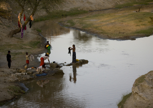 Laundry Day In Oromo Area, Chamo Lake, Ethiopia