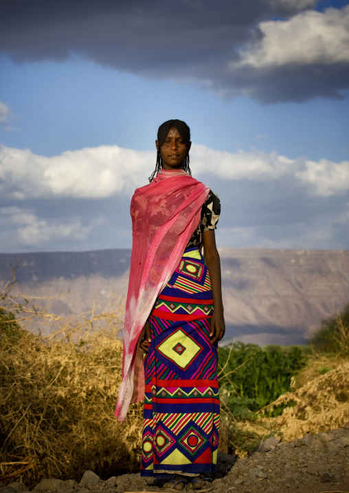 Afar tribe woman with scarifications on her face, Assaita, Afar regional state, Ethiopia