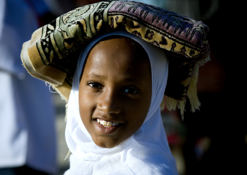 Kid at aid el kebir celebration, Assaita, Afar regional state, Ethiopia