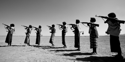 Afar tribe warriors, Assaita, Afar regional state, Ethiopia