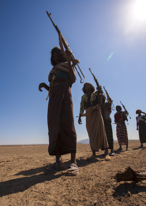 Afar tribe warriors, Assaita, Afar regional state, Ethiopia