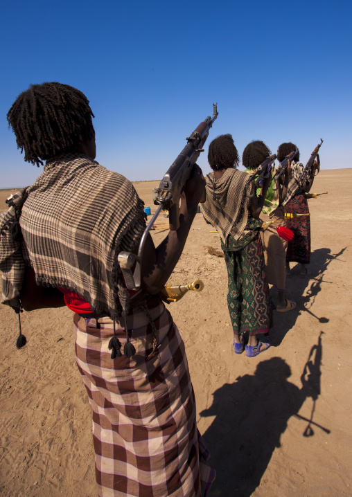 Afar tribe warriors, Assaita, Afar regional state, Ethiopia