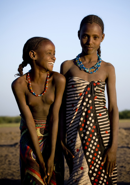 Young afar tribe girls, Assaita, Afar regional state, Ethiopia