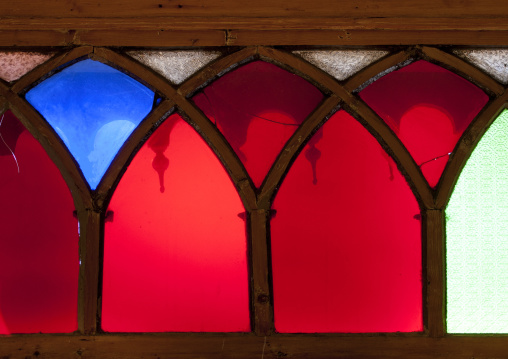 Detail Of Stained Glass Windows In Rambaud House, Harar, Ethiopia