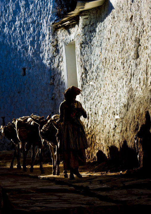 Woman Walking In The Street, Harar, Ethiopia