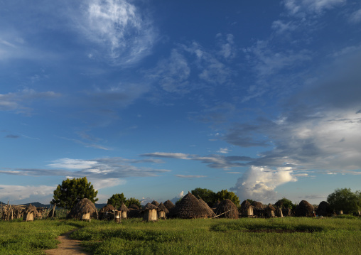 Karo Tribe Huts In Korcho Village, Omo Valley, Ethiopia