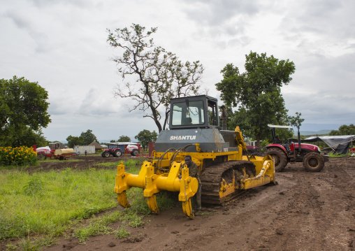 Bulldozers in Koka plantation, Omo valley, Ethiopia