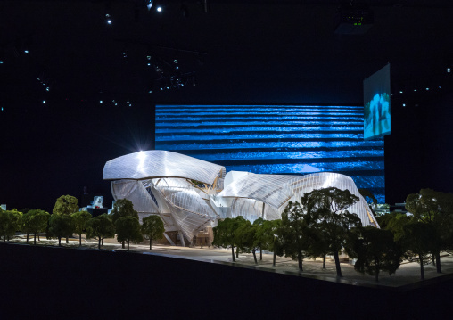 Louis Vuitton Foundation Model By Frank Gehry, Bois De Boulogne, Paris, France