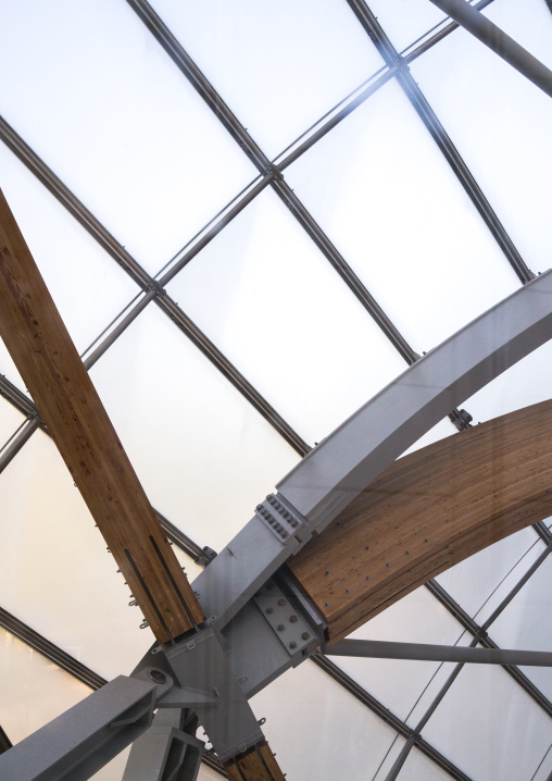 Detail Of Glass Sails Of The Louis Vuitton Foundation Museum Built By Frank Gehry, Bois De Boulogne, Paris, France