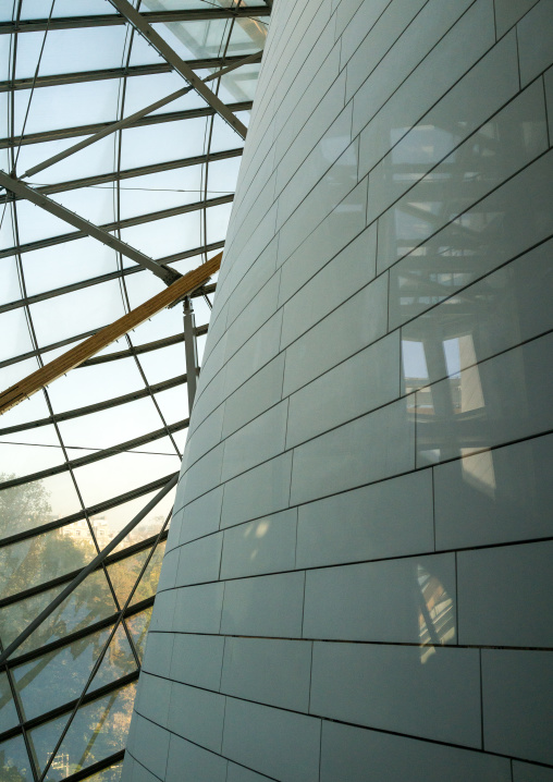 Detail Of Glass Sails Of The Louis Vuitton Foundation Museum Built By Frank Gehry, Bois De Boulogne, Paris, France