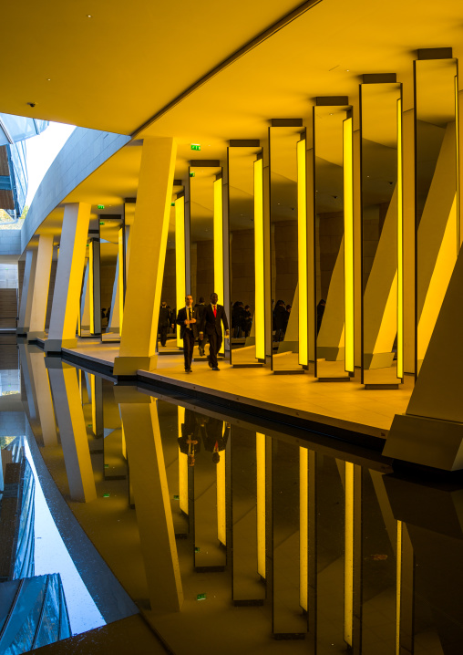 Inside The Horizon Piece By Danish Icelandic Artist Olafur Eliasson In Louis Vuitton Foundation, Bois De Boulogne, Paris, France