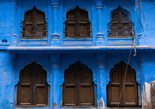 Old blue house of a brahmin, Rajasthan, Jodhpur, India