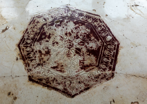 Taragarh fort murals on the ceiling, Rajasthan, Bundi, India