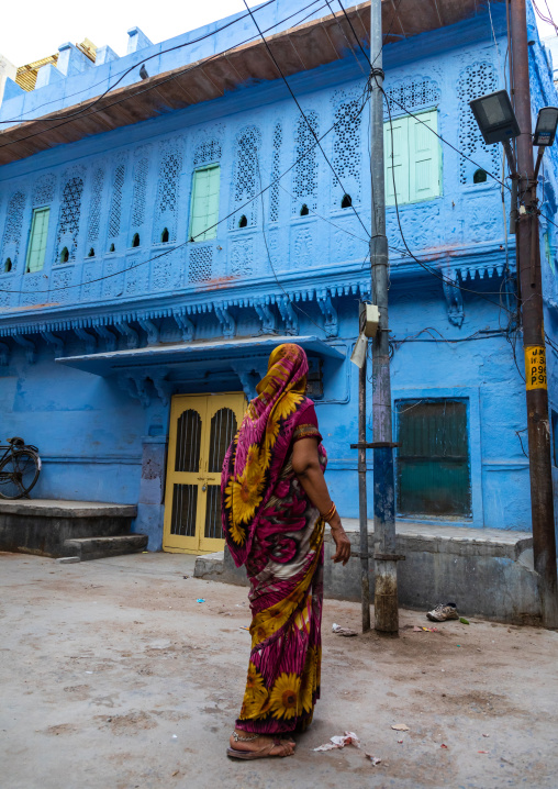 Old blue house of a brahmin, Rajasthan, Jodhpur, India