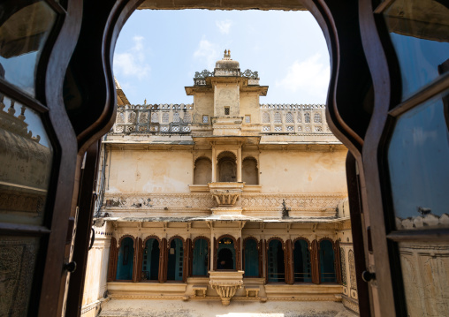 City palace courtyard, Rajasthan, Udaipur, India