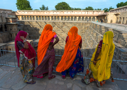 Rajasthani women in Chand Baori stepwell, Rajasthan, Abhaneri, India