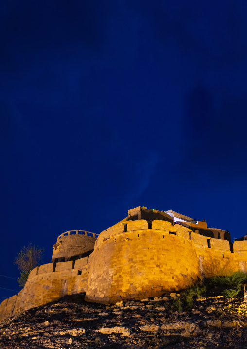 Jaisalmer fort by night, Rajasthan, Jaisalmer, India