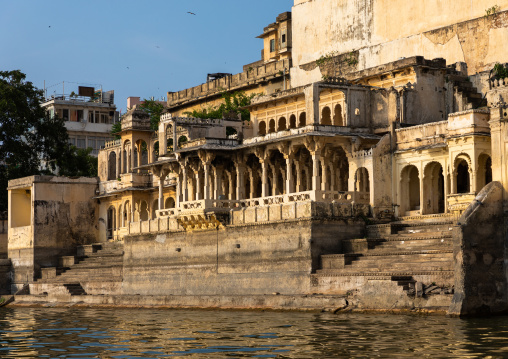 Gangaur ghat on lake Pichola, Rajasthan, Udaipur, India