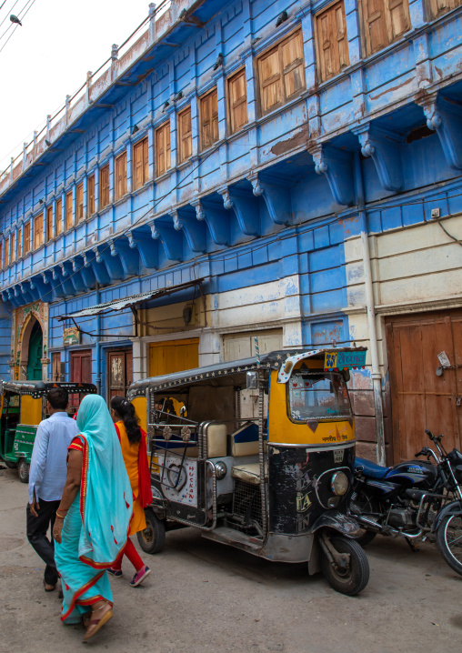 Old blue house of a brahmin, Rajasthan, Jodhpur, India