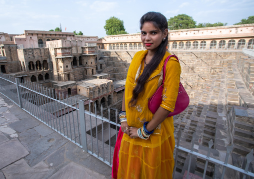 Rajasthani women in Chand Baori stepwell, Rajasthan, Abhaneri, India