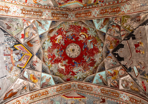 Taragarh fort murals on the ceiling, Rajasthan, Bundi, India