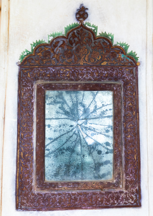 Broken mirror in Taragarh fort, Rajasthan, Bundi, India