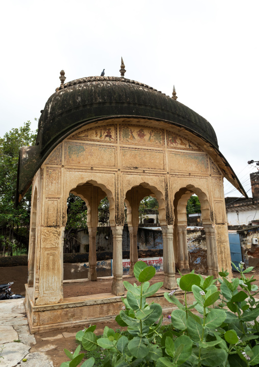 Ancient well with chhattris to provide shade to the women who collect water, Rajasthan, Nawalgarh, India